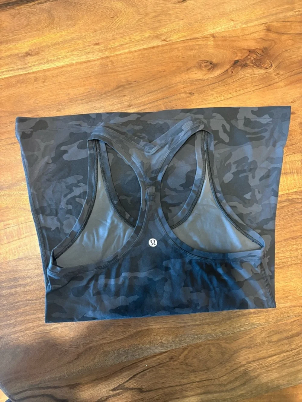 lululemon athletica Black and Dark Gray Camo Tank Top